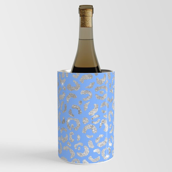 Blue Glam Leopard Print 03 Wine Chiller