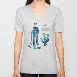 CheckiO robot V Neck T Shirt