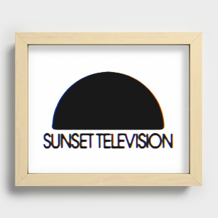 Sunset Television Logo Recessed Framed Print