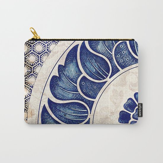 Blue Oriental Vintage Tile 05 Carry-All Pouch