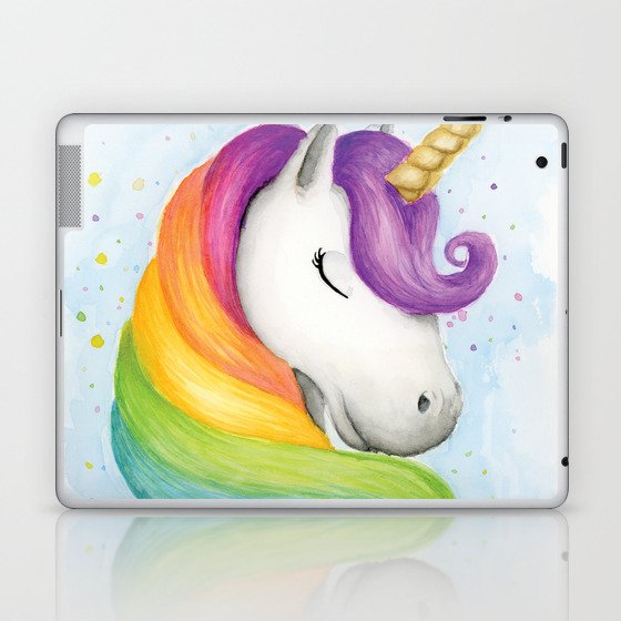 Rainbow Unicorn Laptop & iPad Skin