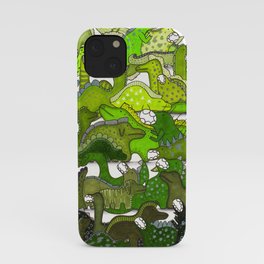 Green Dinosaur Gradient iPhone Case