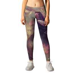 Abstract Colourful Scripture Inspired Bible AI Art Leggings