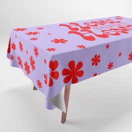 Home Sweet Home, Lavender and Red Tablecloth