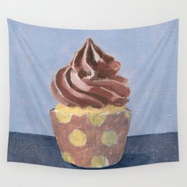 Cupcake in Polkadots Wall Tapestry