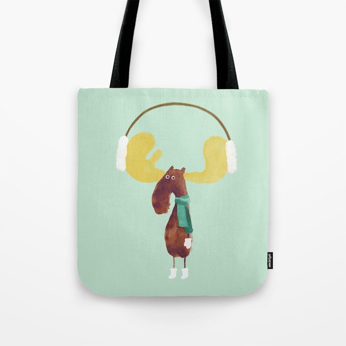 This moose is ready for winter Tote Bag