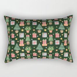 Watercolor festive winter pattern Rectangular Pillow