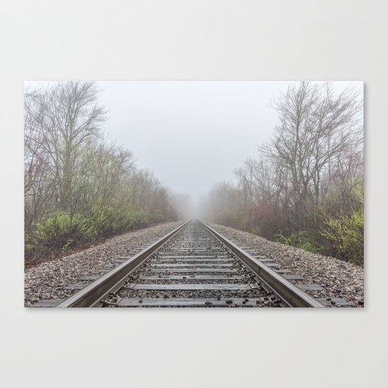 Spring time railroad tracks Canvas Print
