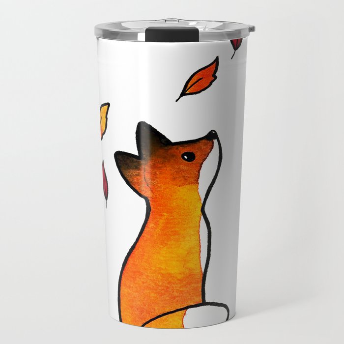 The Fox in The Leaves Travel Mug