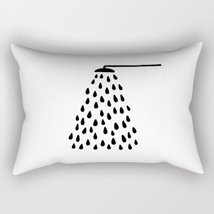 Shower drops with feucet on the right side Rectangular Pillow