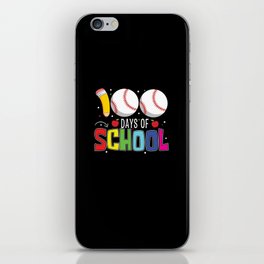 Days Of School 100th Day 100 Softball Baseball iPhone Skin