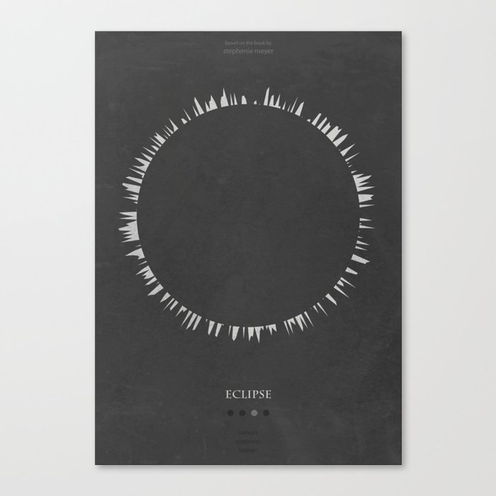 Eclipse - minimal poster Canvas Print