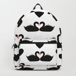 Black swans and love hearts Backpack