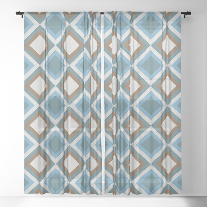 Wintergreen Dream Tile Sheer Curtain