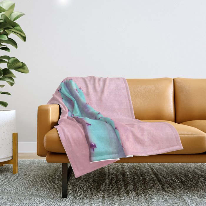 Candy Lonely Cactus Throw Blanket