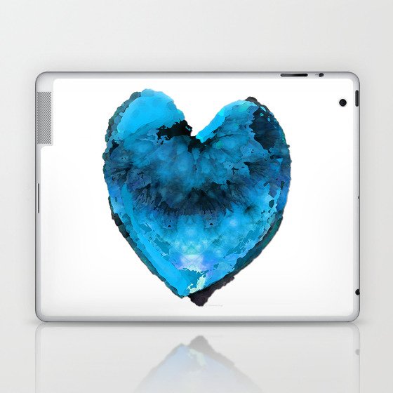 Big Love Blue Heart Art by Sharon Cummings Laptop & iPad Skin