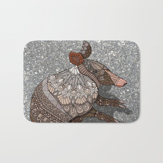 Ornate Armadillo Bath Mat