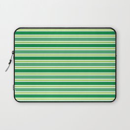 St. Patrick's Day Green Horizontal Stripes Collection Laptop Sleeve