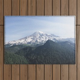 Mount Rainier National Park Forest Mountain Paradise Outdoor Rug