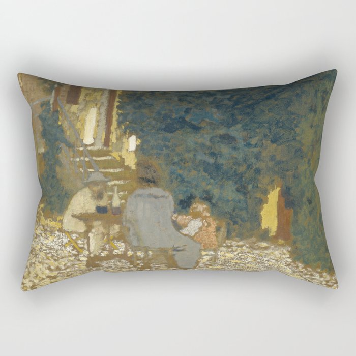 Edouard Vuillard Repast In A Garden Rectangular Pillow