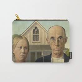 American Gothic Oil Painting by Grant Wood Carry-All Pouch