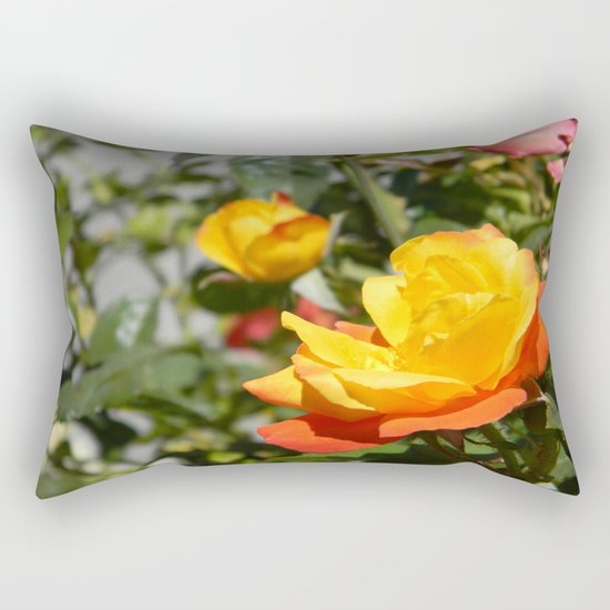 Blooming Gold... Rectangular Pillow