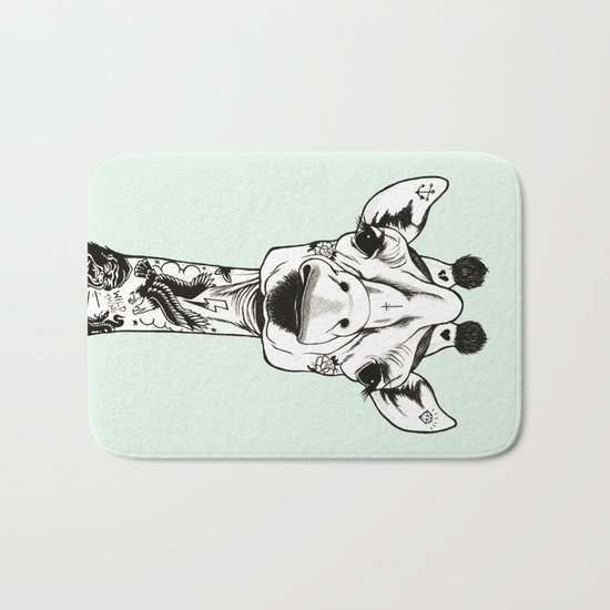 Giraffe Tattooed Bath Mat