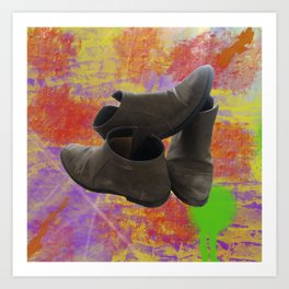 How Many Boots Do You Have? Art Print