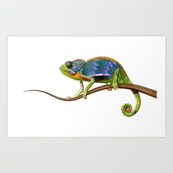 The Chameleon (Colored) Art Print