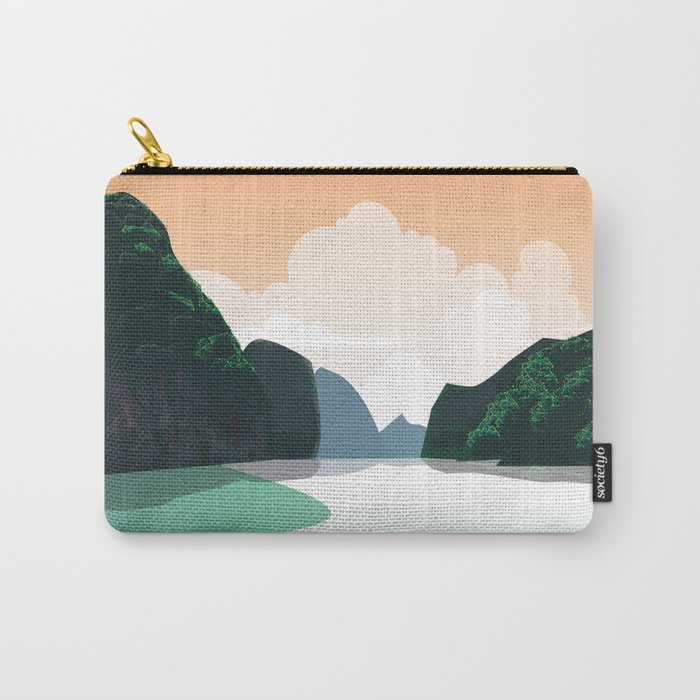 Vietnam halong bay travel poster Carry-All Pouch