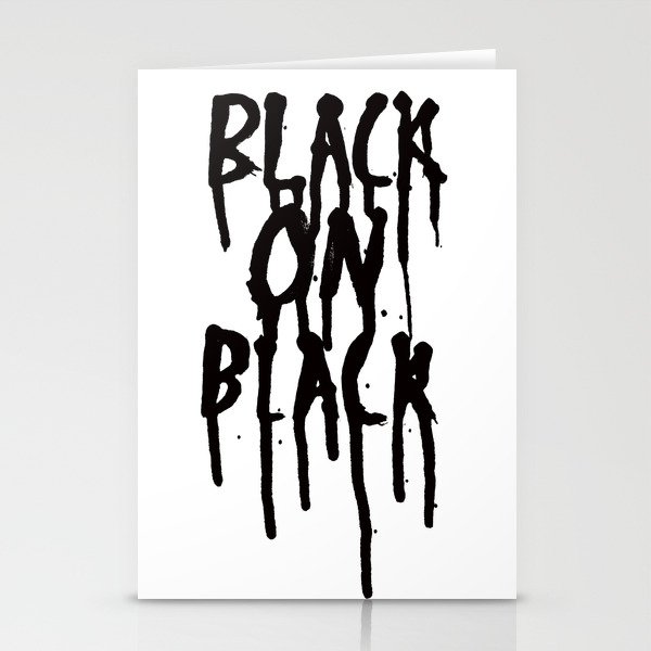 Black on black Stationery Cards