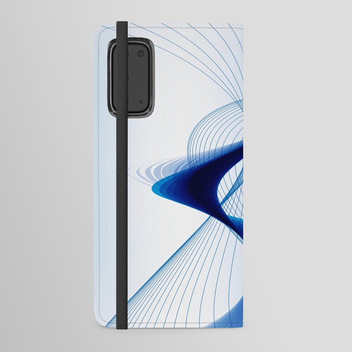 ABSTRACT BLUE LINEAR BACKGROUND. Android Wallet Case