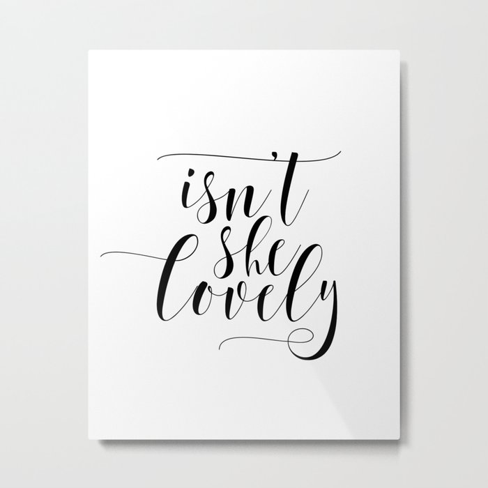 Isnt She Lovely Nursery Decor S Room Wall Art Baby Shower Typography Print Metal By Nikolajovanovic Isnt She Lovely Nursery Decor S Room Wall Art Baby Shower Typography Print Metal By Nikolajovanovic