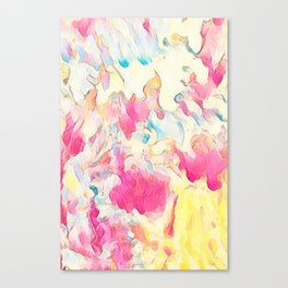 Pink Baby Pastel Colors Abstract Canvas Print