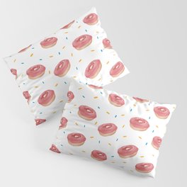Cute Doughnut Print Seamless Pattern Pillow Sham
