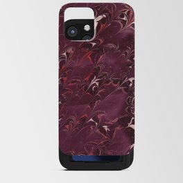 Space Bats Purple Red Marbling iPhone Card Case
