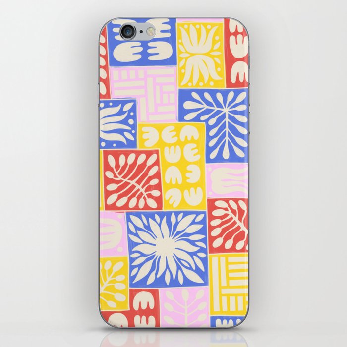 Stylized Pastel Floral Patchwork  iPhone Skin