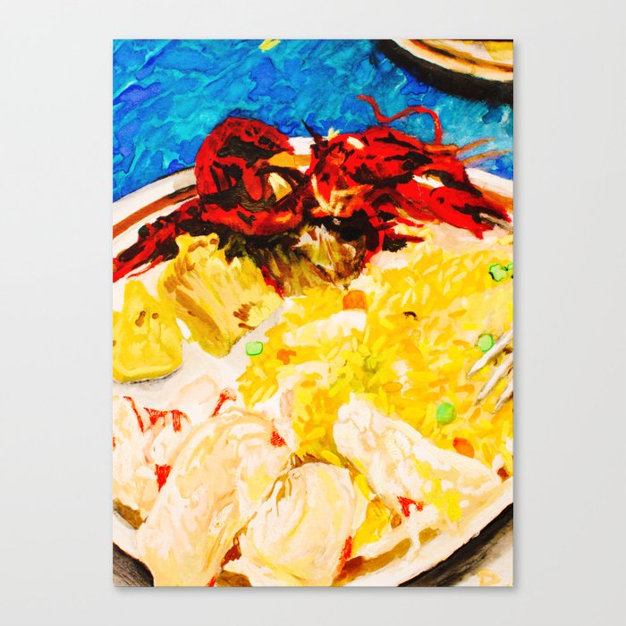 Seafood & Fried Rice Canvas Print