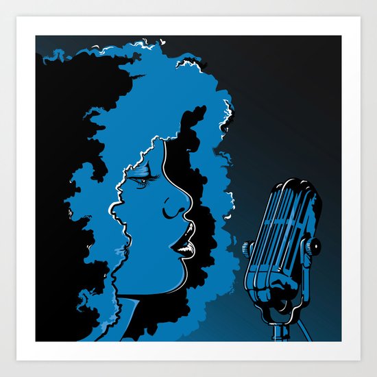 Jazz singer Art Print