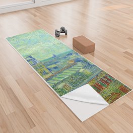 Vincent van Gogh "View from Theo’s apartment" Yoga Towel