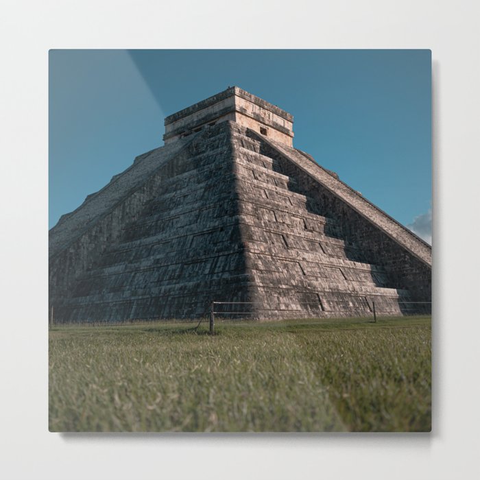 Mexico Photography - Ancient Building Under The Blue Sky Metal Print