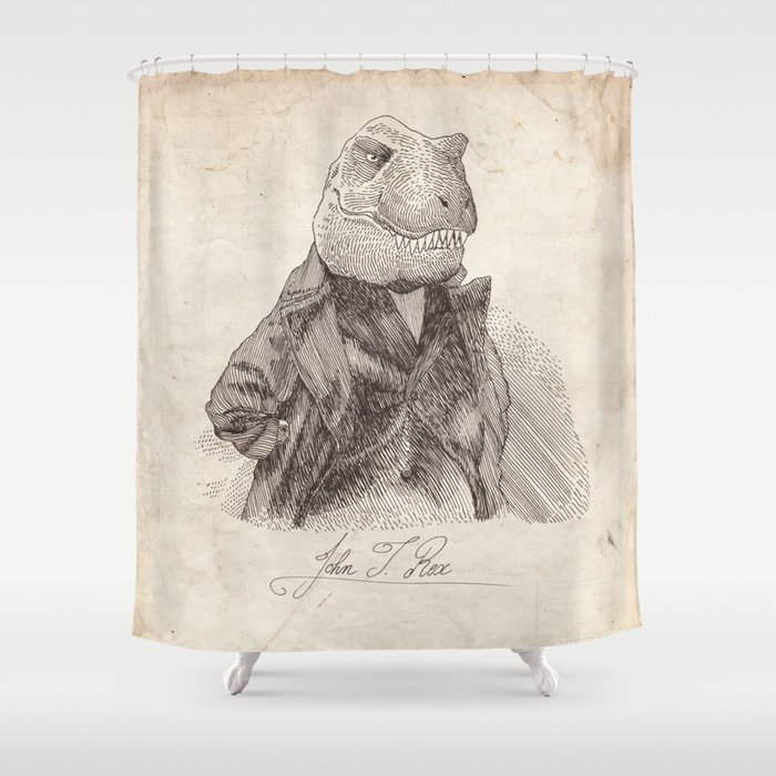 John T Rex Shower Curtain By Bouletcorp Society6