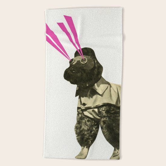 Space Dog Beach Towel