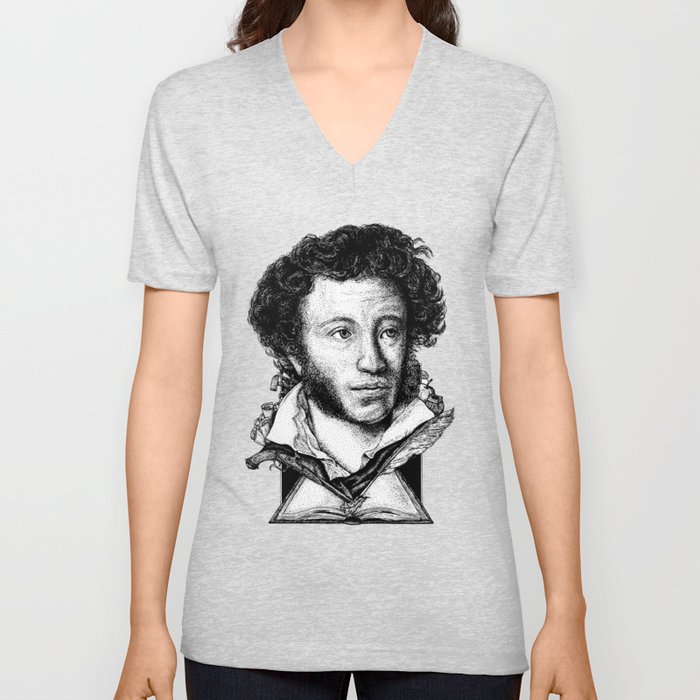 Pushkin V Neck T Shirt