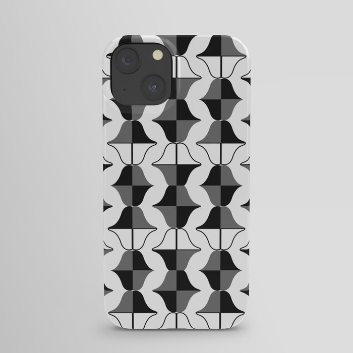 Whale Song Midcentury Arches Monochrome iPhone Case