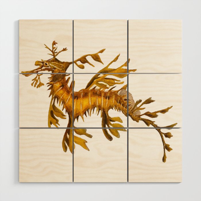 Leafy Sea Dragon Wood Wall Art