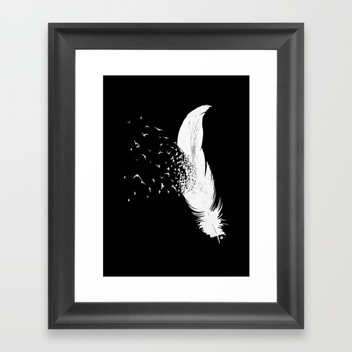 Birds of a Feather (Black) Framed Art Print