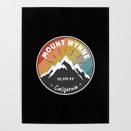 Hiking Mount Wynne California Poster