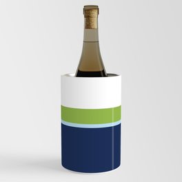 Minimal Abstract Blue White Green 02 Wine Chiller