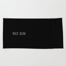 Nice Bum (Black) Beach Towel